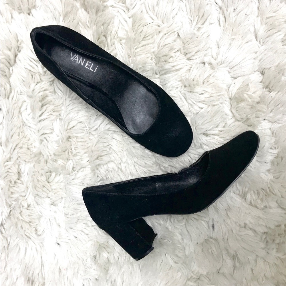 Genuine Suede Block Heel Shoes